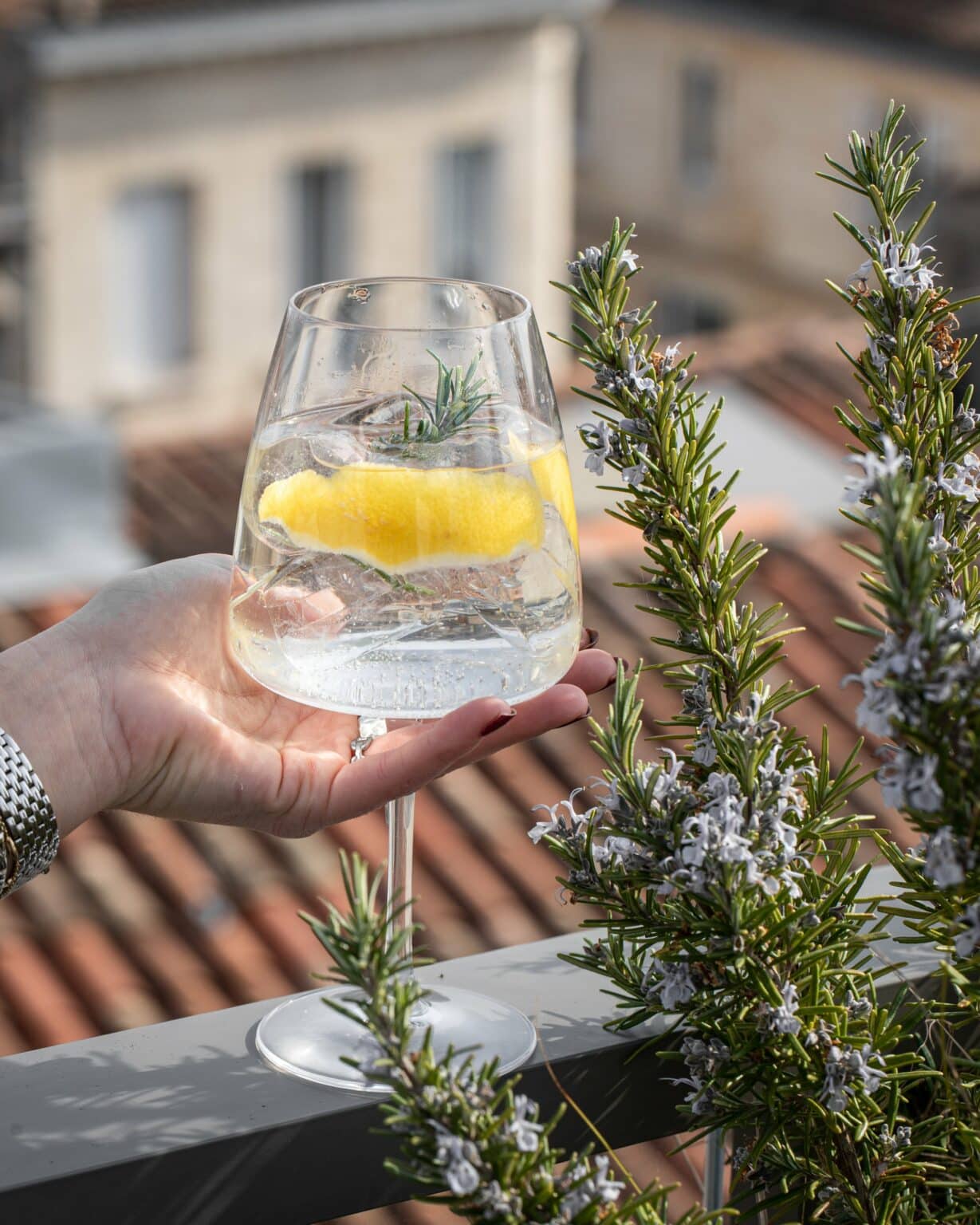 Cocktail avec tranche de citron